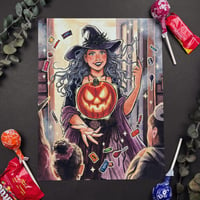 Image 1 of Enchanting Witch Signed Watercolor Print