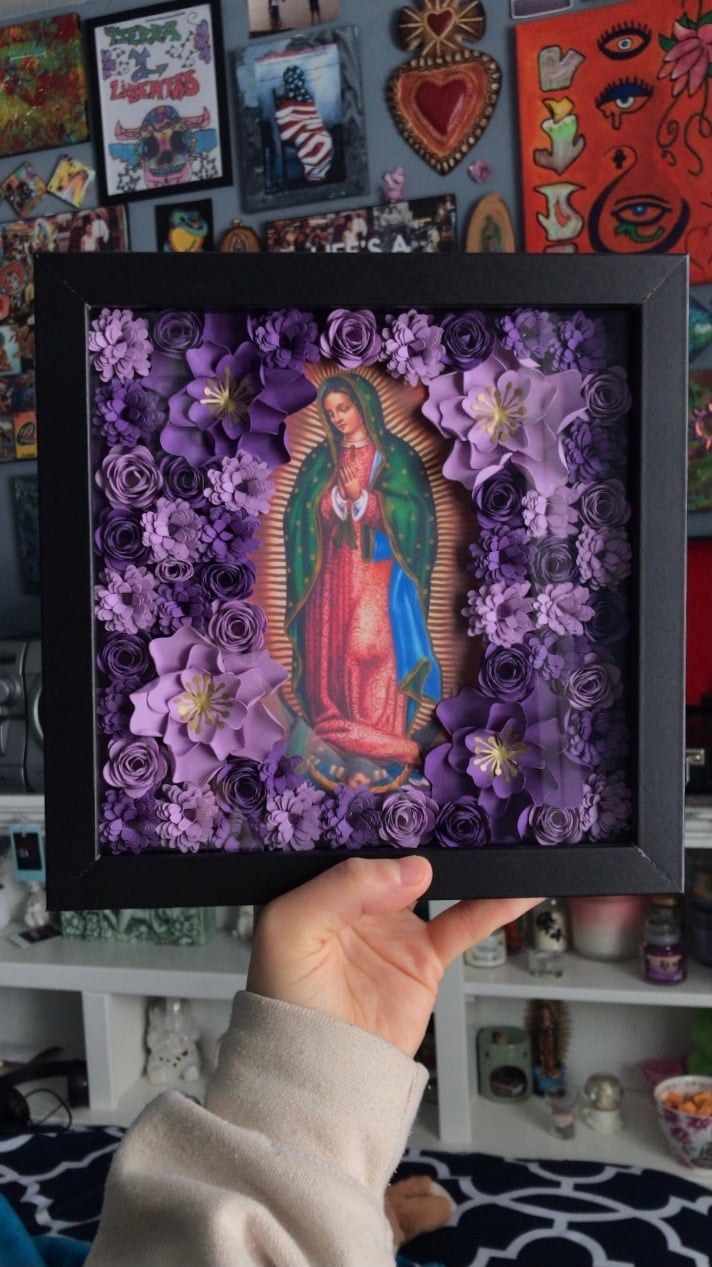 Image of virgencita shadow box 