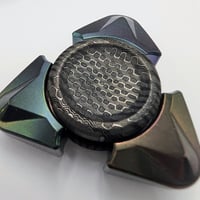 Image 7 of Preorder Custom Size Dish/5Slope Button in Reptilian Dama Blacken Finish