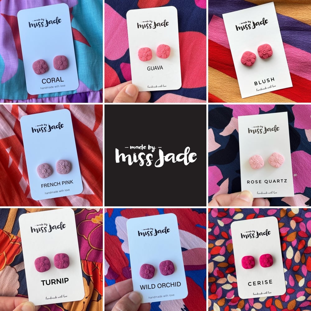 Image of Square flower studs