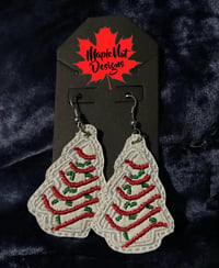 Christmas Tree Ckae Earrings