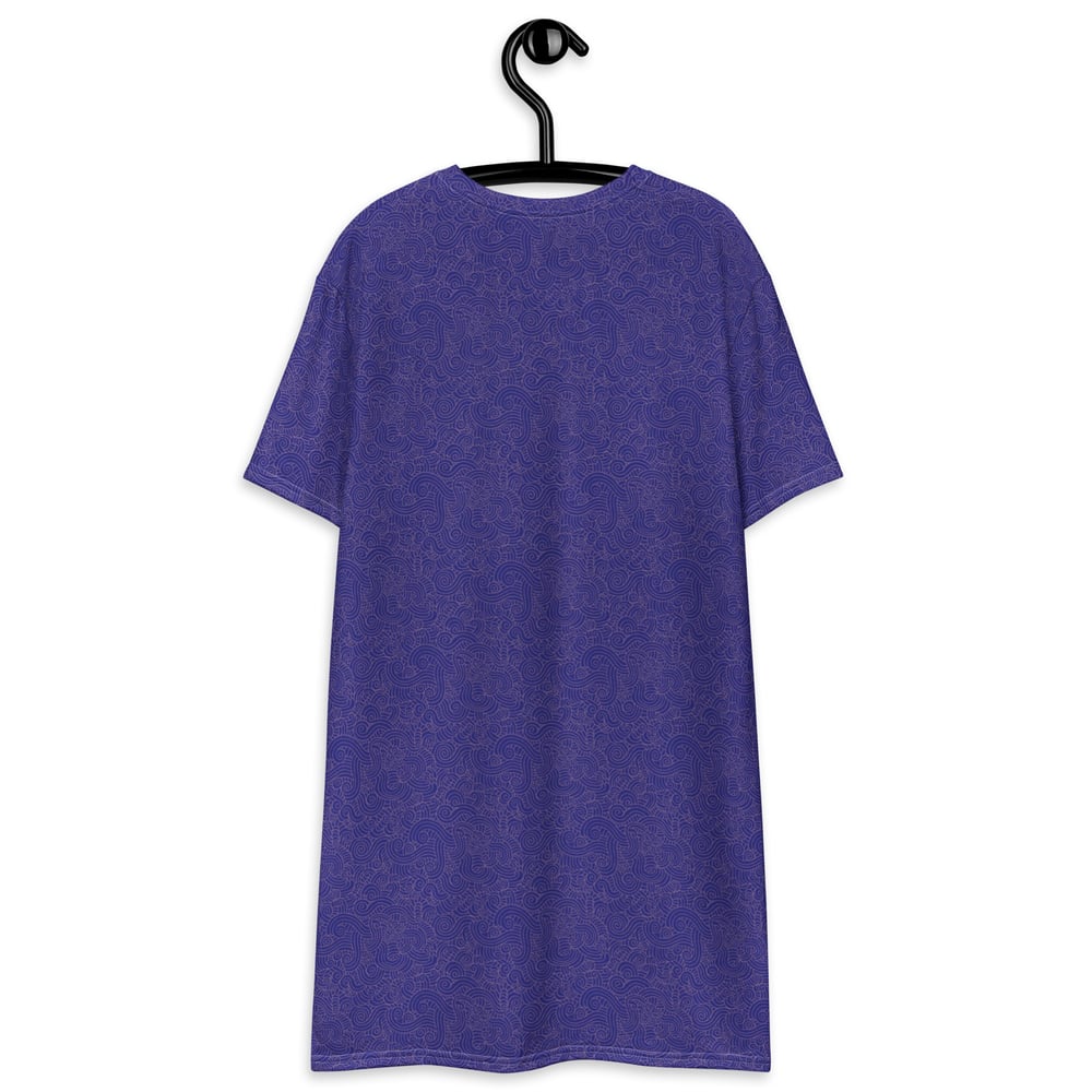 ZEN EXP - Royal Blue Mosaic T-shirt dress