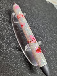Image 4 of White Glitter Heart Gel Pen
