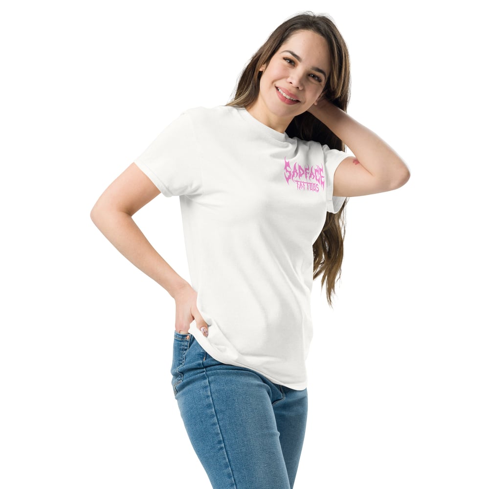 Image of Angry Gamer Teddy T Shirt PINK TEXT 