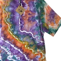 Image 8 of L Adult Combed Cotton Tee in Tropical Geode Ice Dye