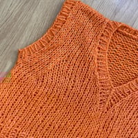 Image 3 of electric orange v neck vest