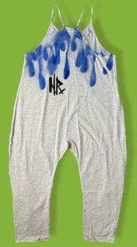 Image 2 of “WAVY EYES” CUSTOM HAND PAINTED BAGGY JUMPER MEDIUM