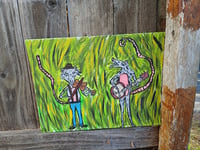 Image 2 of Possums Playing Music In Field 