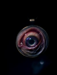 Image 6 of Glowing Oculus, Eyeball flat back pendant OOAK