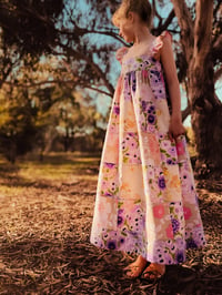 Image 2 of Custom Vintage Fabric Flower Girl Dresses for Abigail