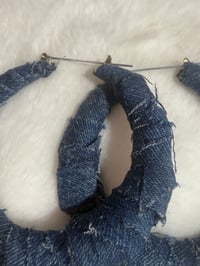 Image 3 of Denim hoops 