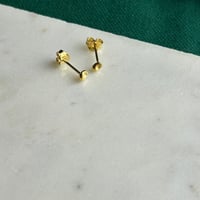 Image 2 of #17 Teeny dimple studs ( Silver  & Gold) 