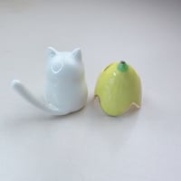 Image 5 of Banana Kitten Ceramic Figurine 