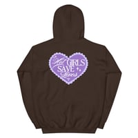 Image 8 of HOT GIRLS HAVE HEART HOODIE - PURPLE