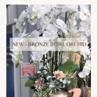 Image 2 of BRONZE COLLECTION - Bronze medium bowl orchid - 2 sizes