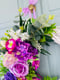 Image of 40cm White Wicker Purple / Pink