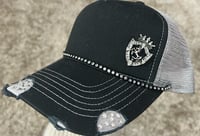 Image 1 of Triple Cryst Black/Gray Trucker Hat Ferrari