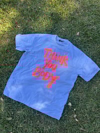 Image 1 of Light Blue Thank You Body TShirt 2XL