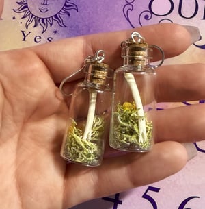 Image of Citrine & Bone Bottle Earrings
