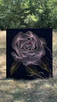 Image 1 of Rose tableau fils et clous 