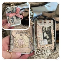 Image 6 of Reserved Listing for Deandre petite snippet sample french lace book in a tiny tin.