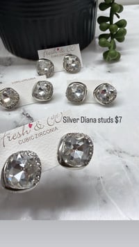 Silver Diana studs