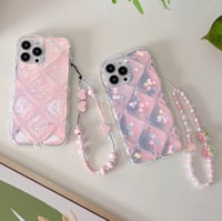 Image 1 of Quilted Glitter Jelly Phone Case