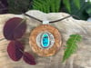 Reserved Listing-Turquoise and Maple Burl Pendant