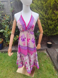 Image 4 of Havana Halter Dress- classic statement holiday piece- one size - PALE PINK