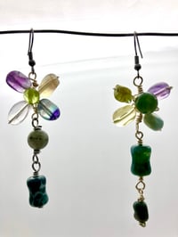 Image 4 of Colorful Dangling Healing Earrings | Clarity • Love • Longevity • Abundance • Flexibility