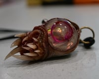 Image 10 of Little Magenta Monster Toothy pendant, OOAK,