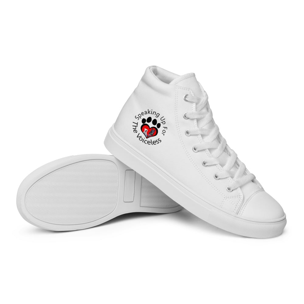 Image of Men’s White high top canvas shoes