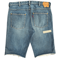 Image 2 of '04 Number (N)ine "Give Peace A Chance" Denim Shorts - 34