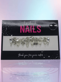 Image 1 of Diamond Reign - Handmade Press On Nails (Medium)