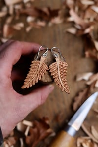 Image 6 of Fern Leaf-  Earrings 
