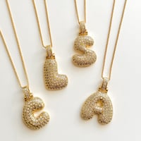 Image 1 of BUBBLE INITALS NECKLACE