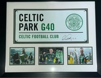 Signed Framed Callum McGregor Celtic FC Street Sign