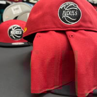 Image 4 of Mitchell & Ness Liberty Fitted Red/ Black/ Yellow