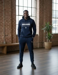 Image 4 of YB Navy Blue Heavy Blend  Sweatsuit