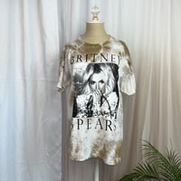 Image 1 of BRITNEY SPEARS bleach dyed boyfriend t-shirt