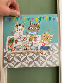 Image 3 of Original painting -Fun feline fuddle 