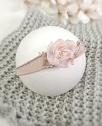 Image 2 of Newborn headband for photoshoot | baby pink