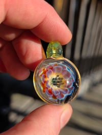 Image 3 of Opalized flower pendant.