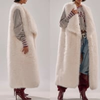 Image 1 of Off White Faux Fur Vest (WORN)