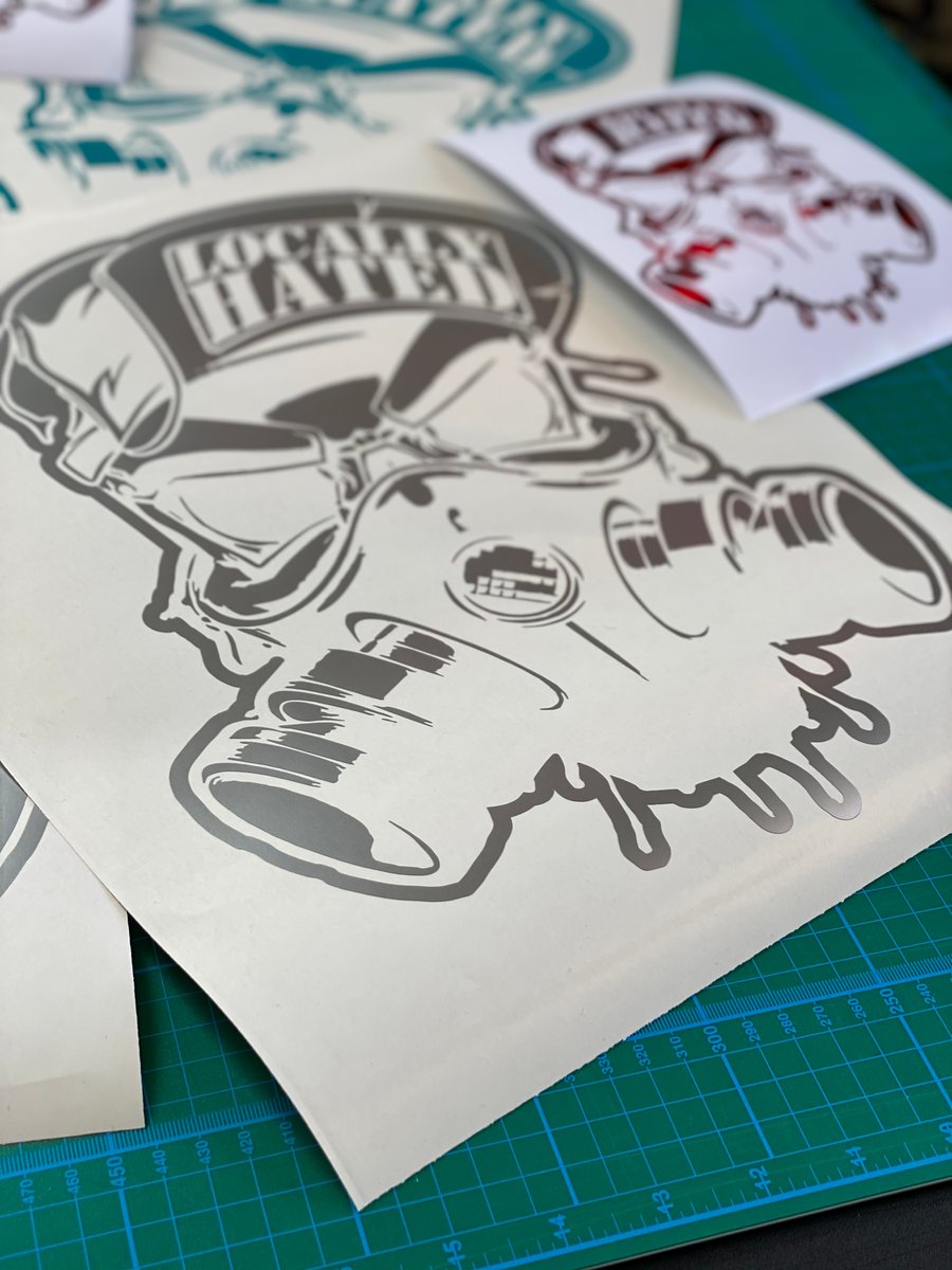 Image of 12x14 Gas Mask Decal