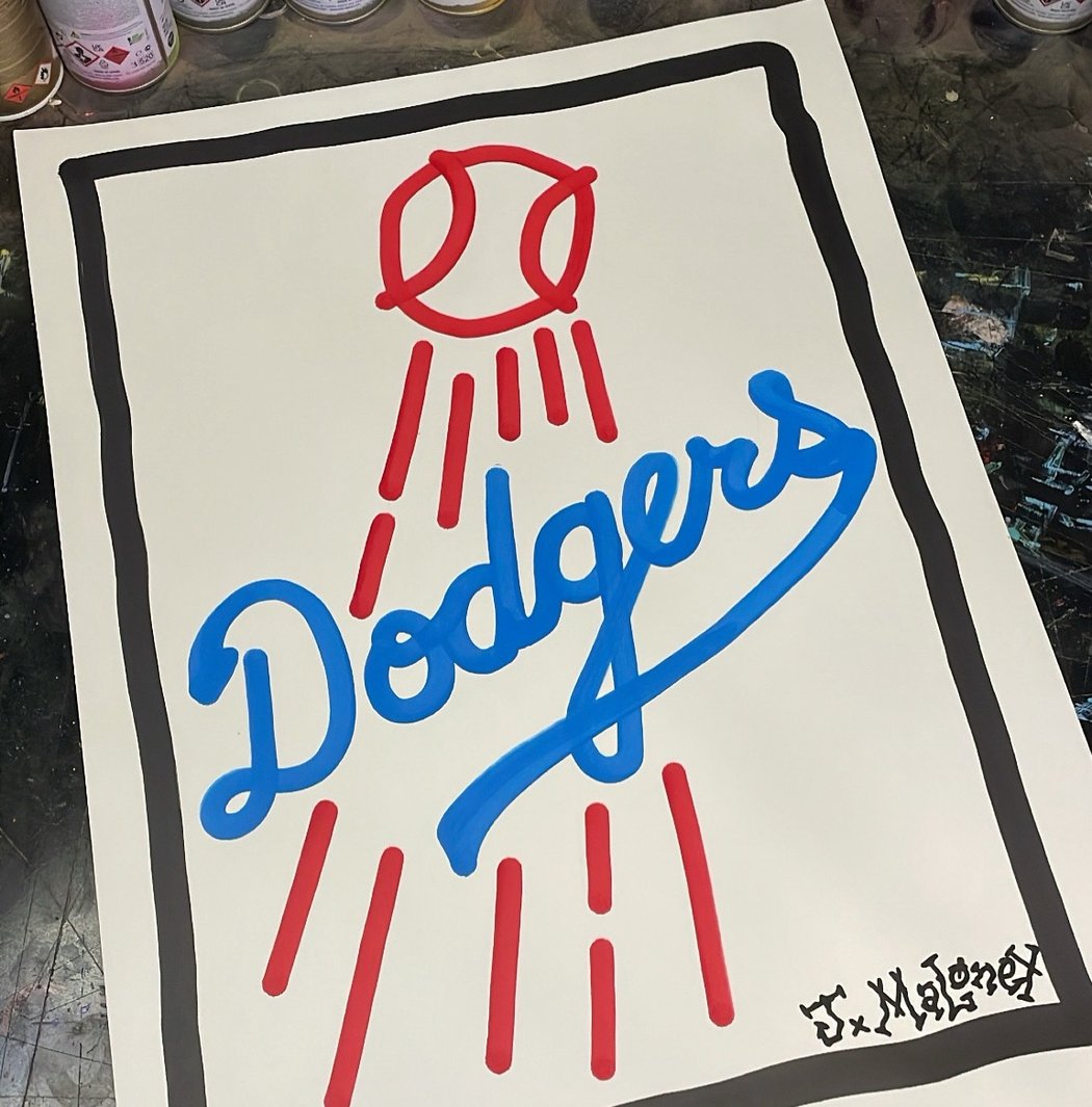 Dodger Baseball Drawing! | Jason Maloney Art