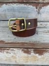 Horween Leather Belt BASICS 2nds Quality - Dark Natural Dublin
