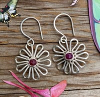 Image 1 of Sterling Ruby Bloom Earrings
