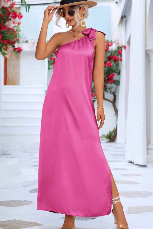 Image of Pink One Shoulder Dress