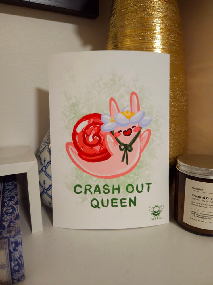 Image of CRASH OUT QUEEN - A5 ARCHIVAL PRINT 
